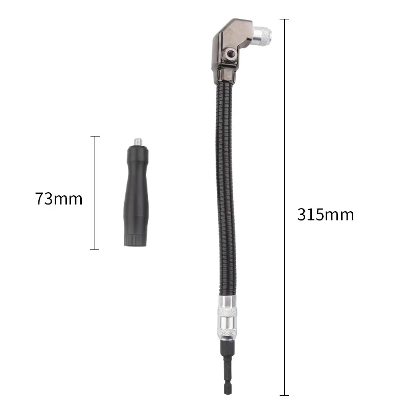 90-degree Right Angle Electric Drill Chuck Flexible Shaft Extension Rod Drill Electric Screwdriver Adapter Woodworking Tools