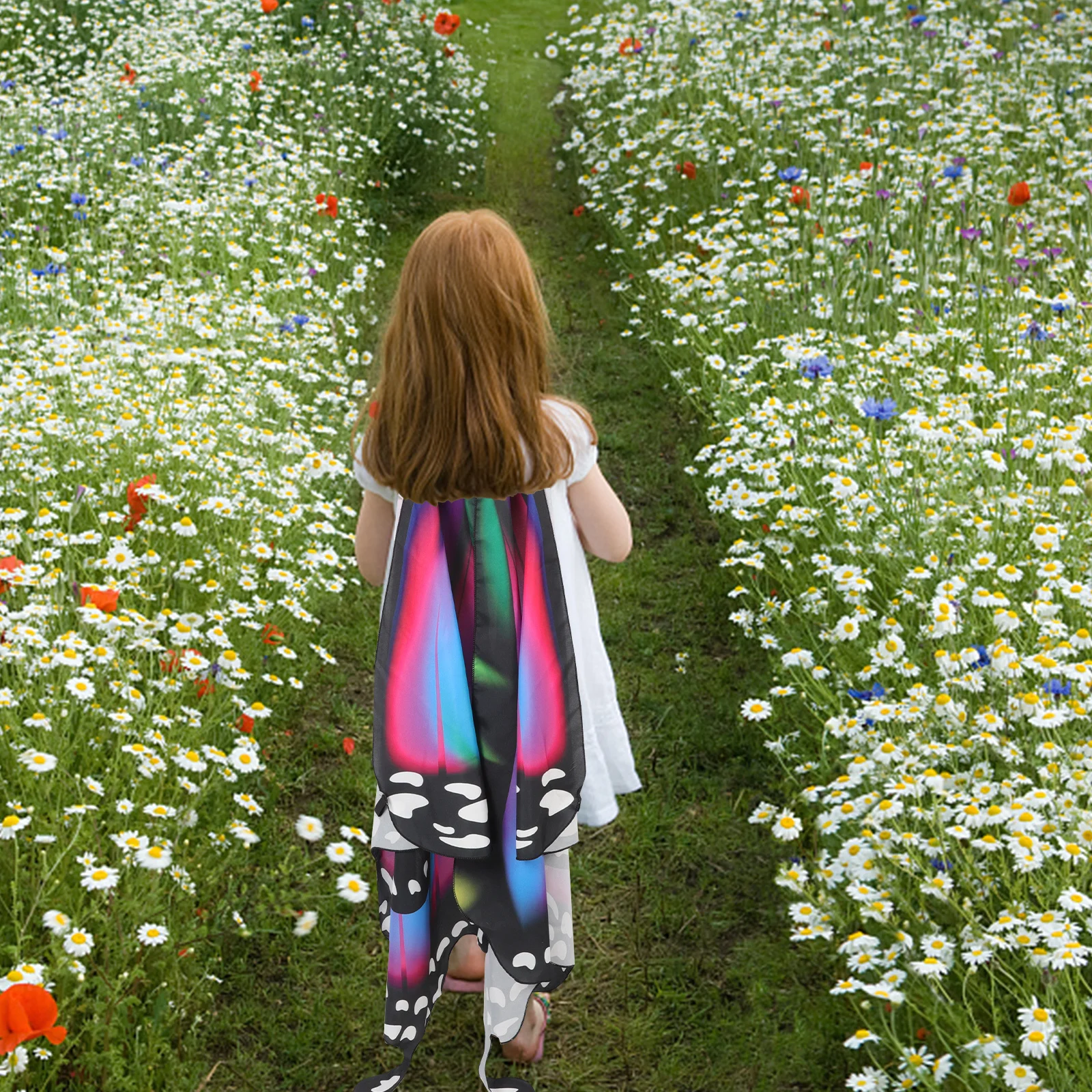 Dziecięca peleryna z motylami, lekka, skrzydła motyla, kostium na Halloween, przebranie na imprezę, rekwizyty do przebierania dla dzieci.