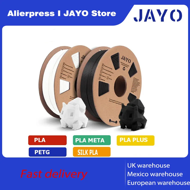 JAYO 3D Printer Filament PETG/PLA+/SILK/PLA/Marble/WoodTPU/ABS 2Roll 1.75mm Filament Environmental Material For 3D Pen & Printer