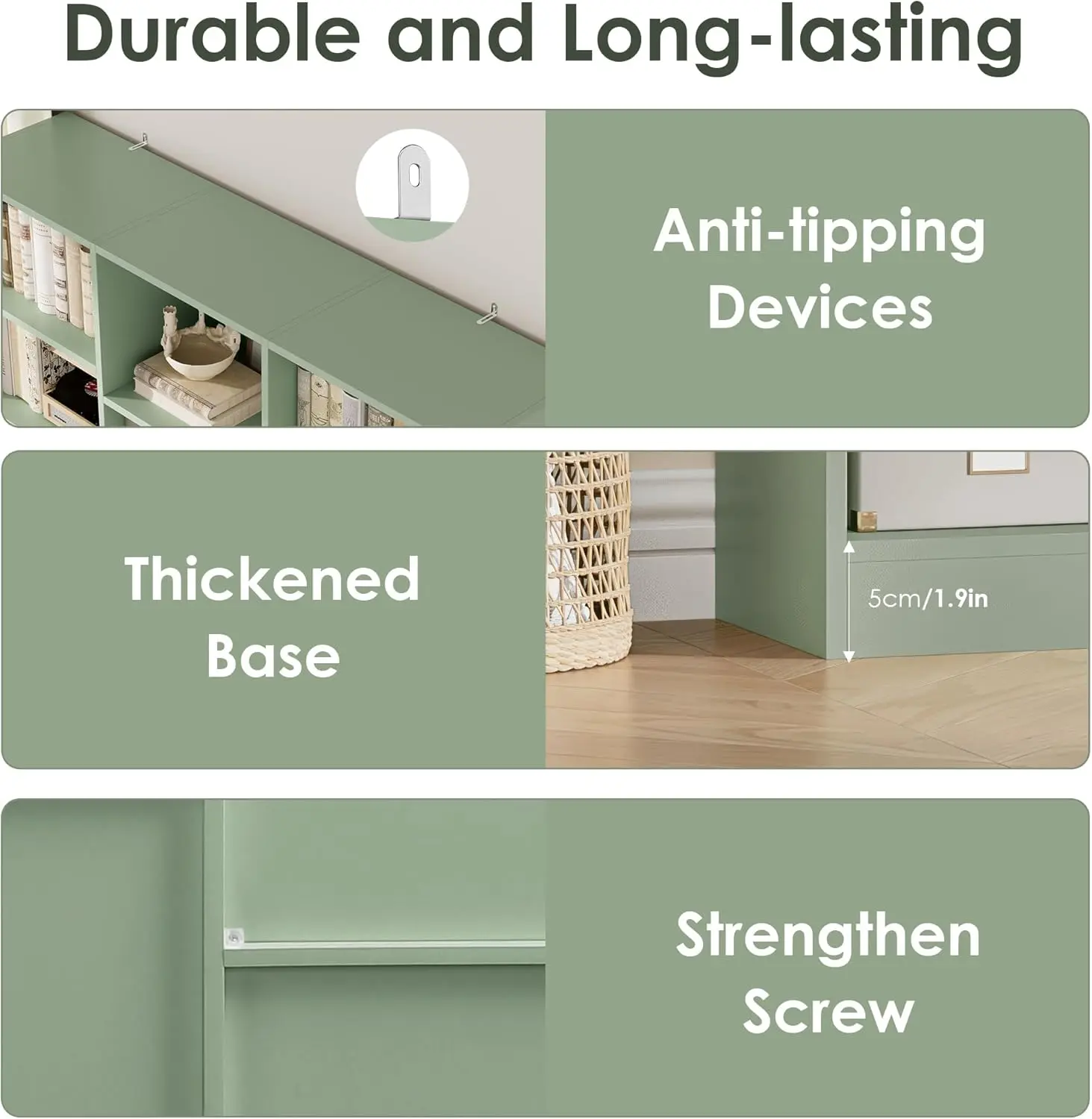 Estantería triple ancha de 6 niveles, 17 estantes abiertos, librería de 74' de altura para sala de estar, oficina en casa, biblioteca