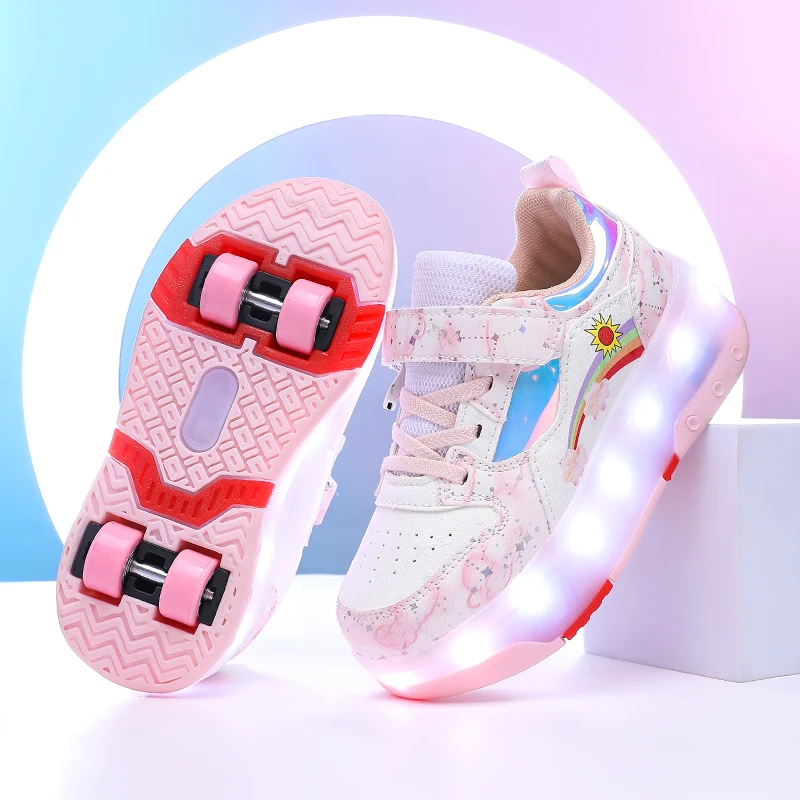 

Heelys (New Warm): Winter Fall Invisible 4-Wheel Retractable Kids' Roller Shoes (Boys & Girls)