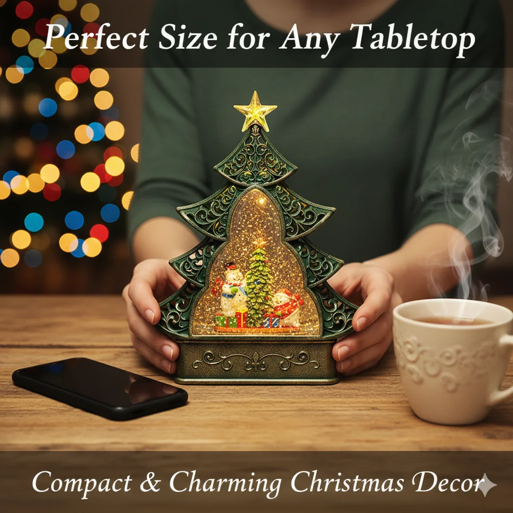 

Creative Christmas Tree LED Luminous Candle Light Tabletop Decoration Ornament for Festival Home Decor and Kids Gift