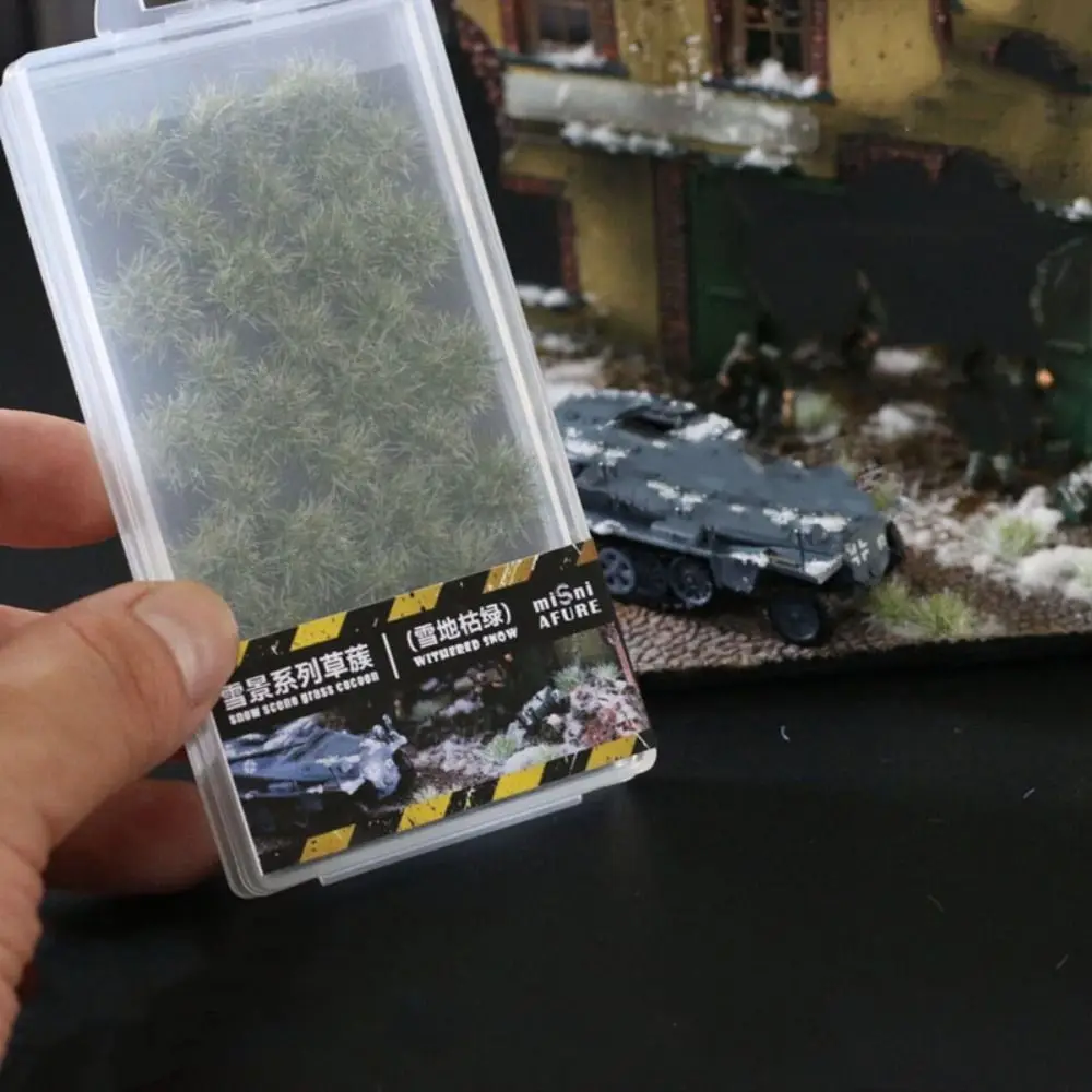 Multicolor Artificial Grass Tuft Resin Simulation Model Snow Scenery Plant Cluster Micro Landscape Railway Construction