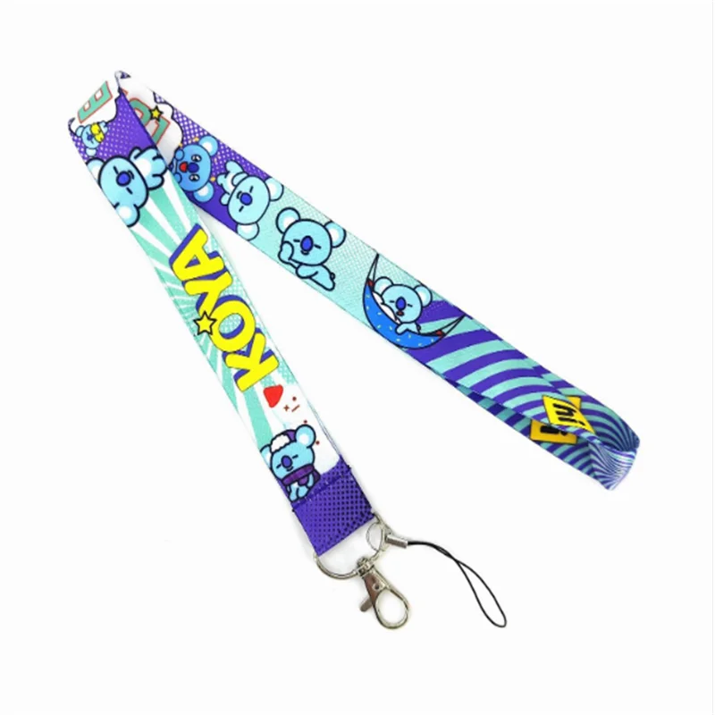 BT21 BTS Fashion Cute Koya RJ Phone Strap Fashion Long Portable Camera Strap Polyester Best Friend Couple Matching Holiday Gift - view 4