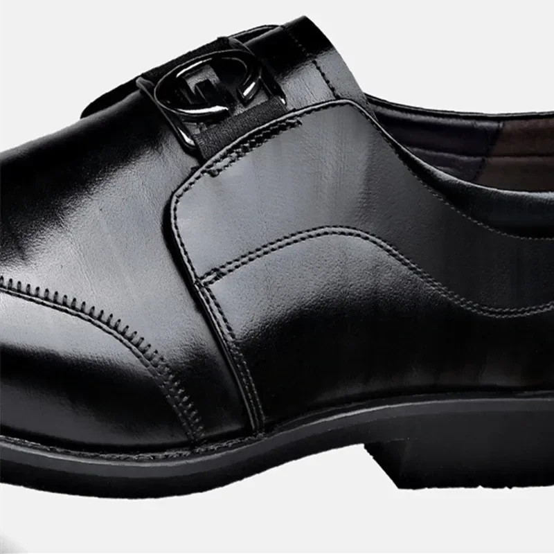 Sapatos Oxford de couro italiano para homens, sapatos de casamento luxuosos, sapatos de vestido de dedo apontado, Derbies clássicos, plus size 38-48, mais novos