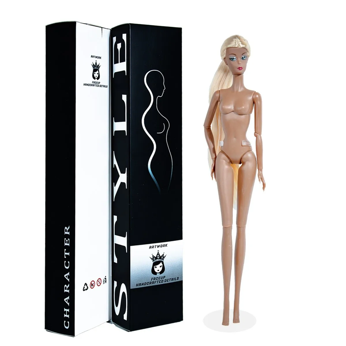 12関節プレミアムコレクタブルフィギュア、12.6インチBJDドール、変更可能なメイクアップクラフトギフト（衣類なし）