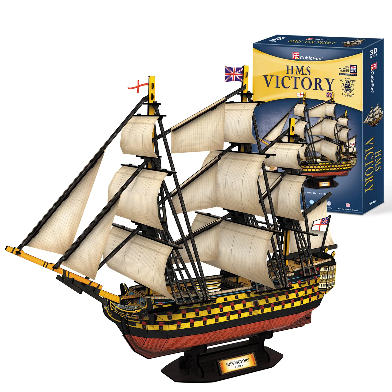 3D Puzzles Large HMS Victory Vessel Ship Sailboat Model Kits for Adults and Teens Toys, 189 Pieces