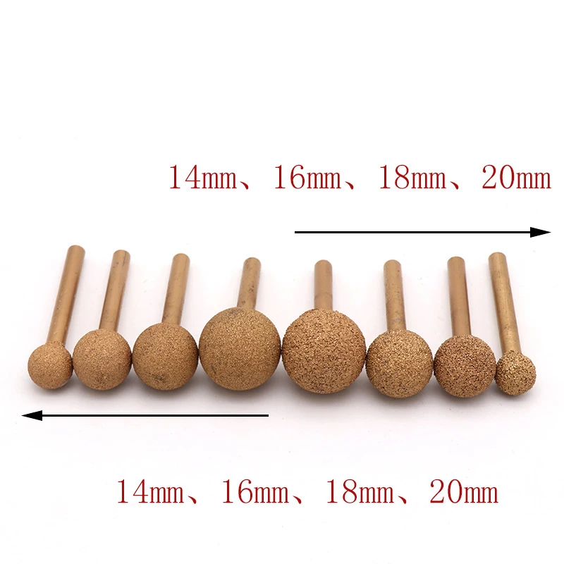 Ball Grinding Bits 12-25mm 46/100 Grit Spherical Burrs For Stone Concrete Tile Marble Carving Polishing