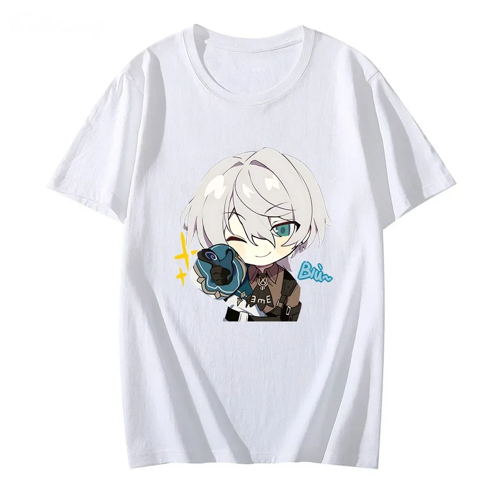 Honkai Star Rail Print Women T-shirt Loose Short Sleeve T Shirts Kawaii Cartoon Anime Clothes Summer Unisex Casual Clothing Tops