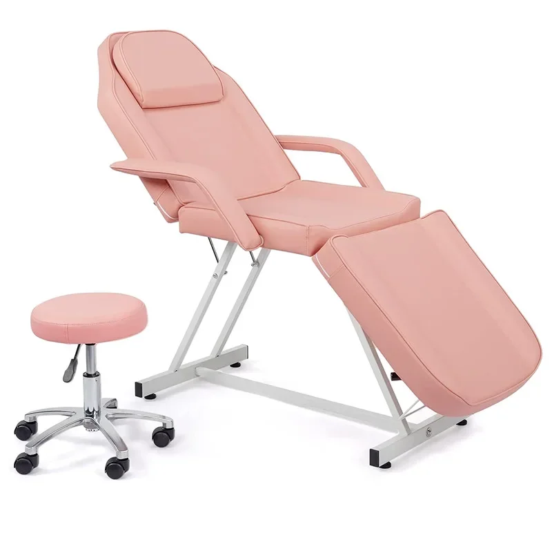 # Nursing Beauty Massage Table Recliner with Stool Five Colors Optional Commercial Use Modern Design Folding Therapy Bed