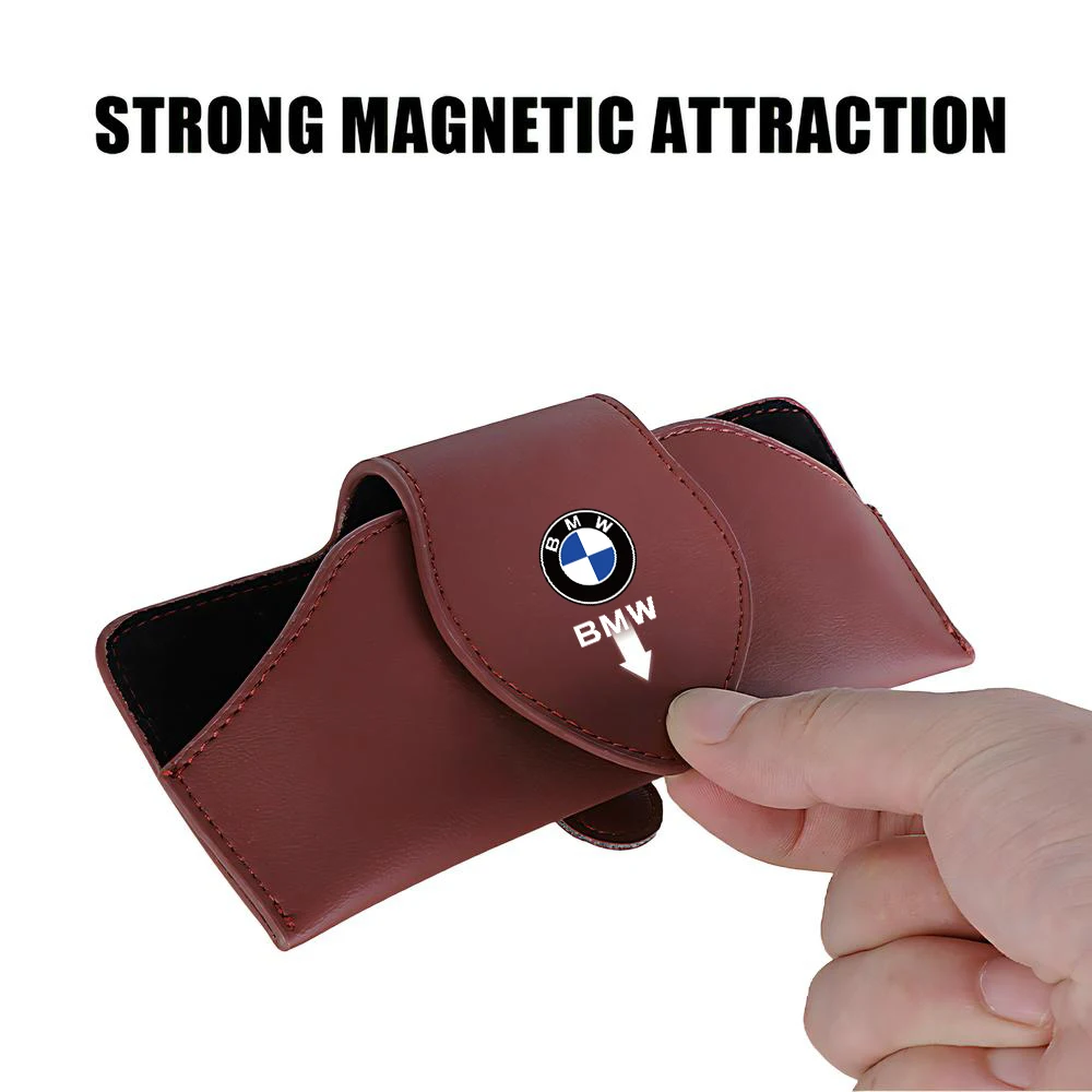 1Pcs Car Sun Visor Sunglasses Storage Fastener Glasses Box For BMW M Performacne E90 Series 3 5 2 M2 M4 X1 X3 X6 M G20 G30 G32