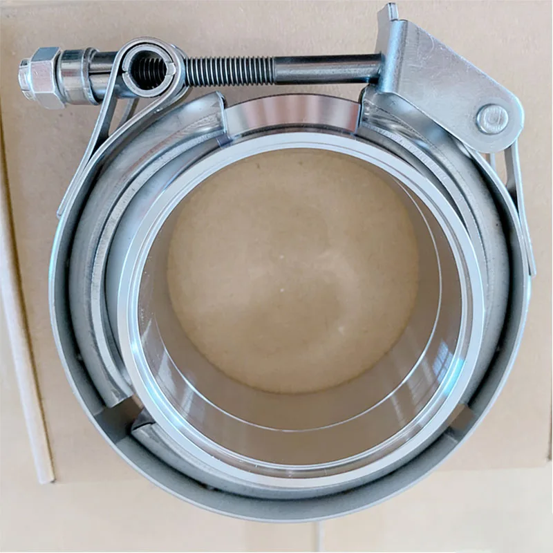 

JTLD 5 Inch 127mm Stainless Steel Male Female Flange Kit V Band Clamps Quick Release for Turbo Exhaust Downpipe Universal Fit