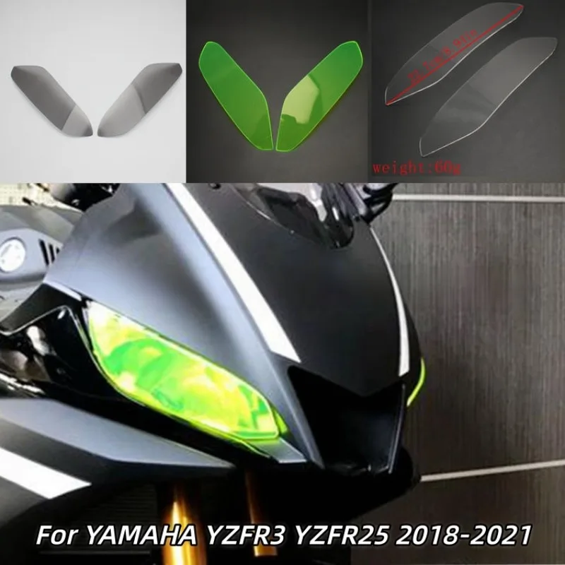 Motorcycle Headlight Guard Head Light Shield Screen Cover Protector For YAMAHA YZF R3 YZF R25 YZFR3 YZFR25 2018 2019 2020 2021