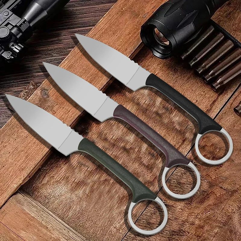 High-end stainless steel fruit knife, easy to carry pocket knife with knife cover, multi-functional knife for kitchen chefs