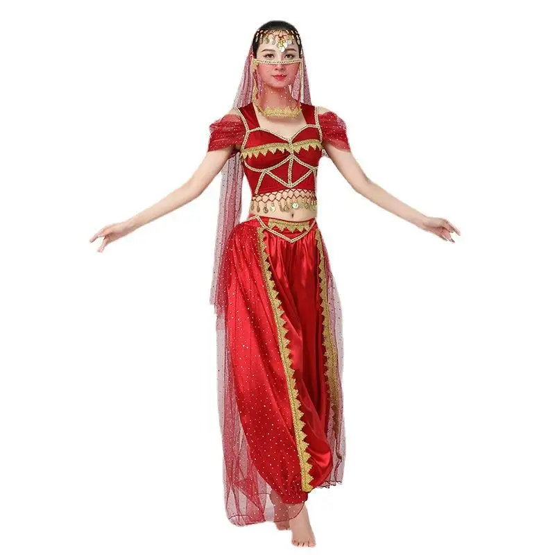 

loween Performance Costume Jasmine Princ Outfit Dance Ethnic Sle Photoaphy Arabian Festival Performance Dr