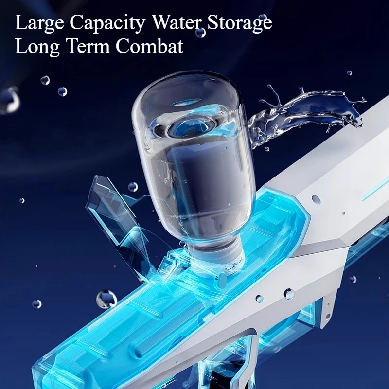 Pistola de água elétrica de sucção automática para tiro de longo alcance praia piscina jogar pistolas de brinquedo de carregamento USB para crianças adultas