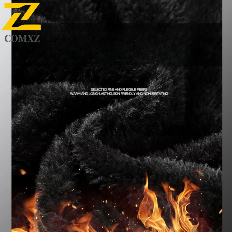 2025 Winter Padding Coat Men's Casual All-match Thick Wool Lined Warm Jacket Men Clothing Outdoor Fashion Detachable Hat Parka