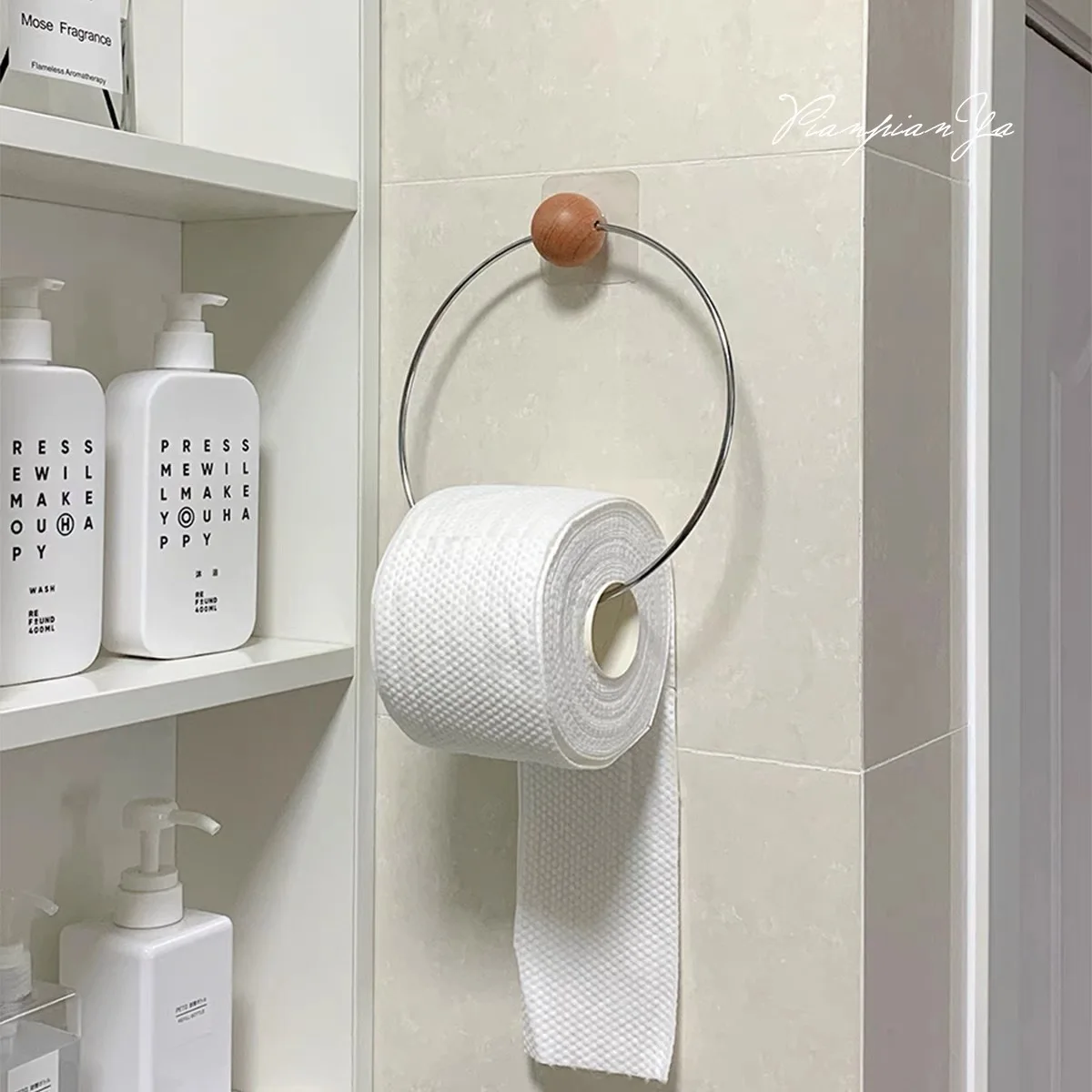 

Paper Roll Holder Wall Mounted WC Washroom Bathroom Accessories Kitchen Rolling Paper Tissue Holder for Toilet Towel Rack
