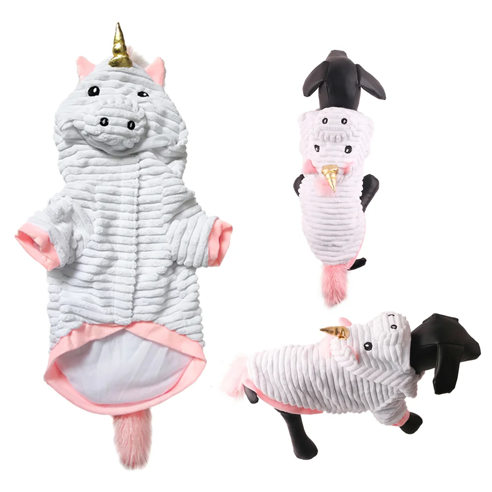 

Halloween Funny Pet Costume Unicorn Cosplay Clothes for Puppy Dog Size S dog clothes pet clothes party dog cloth