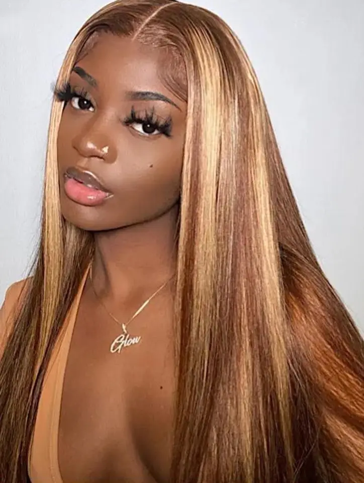 

34-дюймовый парик с подсветкой 5X5 Hd, кружевной фронтальный парик, естественная линия волос, предварительно выщипанные, 30 дюймов, 13x4, медовый блондин, прямые парики на шнуровке