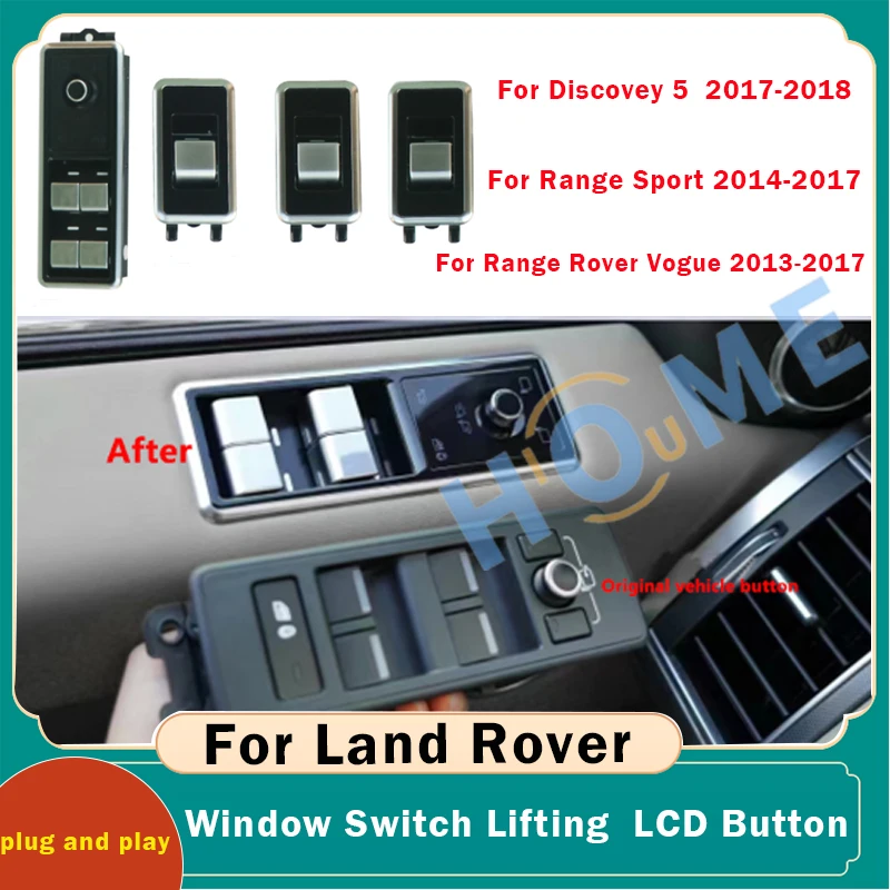 LCD Window Switch Lifting Control Button For Land Rover Range Rover Vogue / Sport / Discovery 5 2013-2018