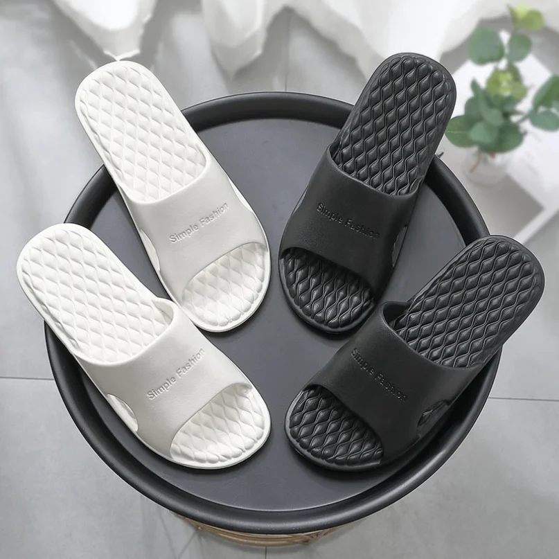 Plaid House Slippers Cloud Summer Soft Sandal Flip Flops Men Male Flat Platform Non Slip Sole Slides Home Shoe Casual Cool