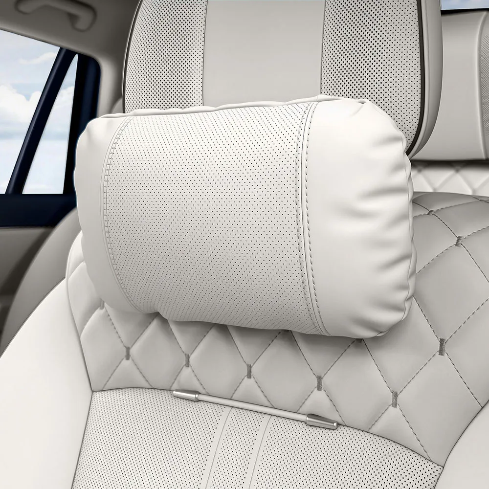 Car Leather Headrest And Lumbar Support For GWM WEY V9X 2026 Interior Accessories Memory Cotton Core Soft And Skin-friendly