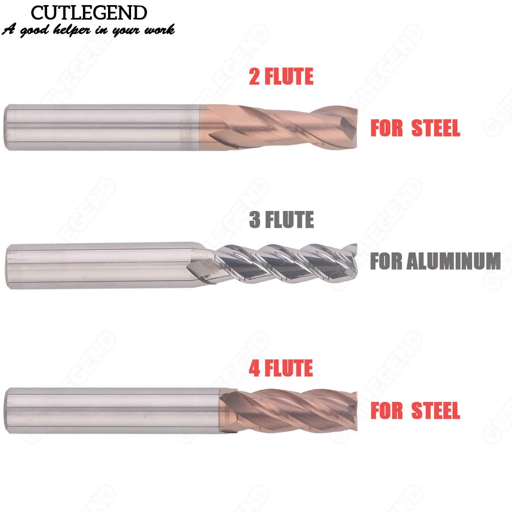 Imagem -02 - Tungstênio Aço Fresa Cnc End Mill Aço 16 16 Flauta 3.175 4.76 6.35 952 127 Milímetros