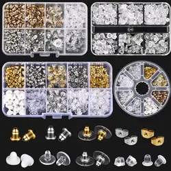 Boxed Soft Silicone Rubber Earring Back Stoppers For Stud Earring DIY Earring Findings Accessories Multi-Style Ear Blockage Sets