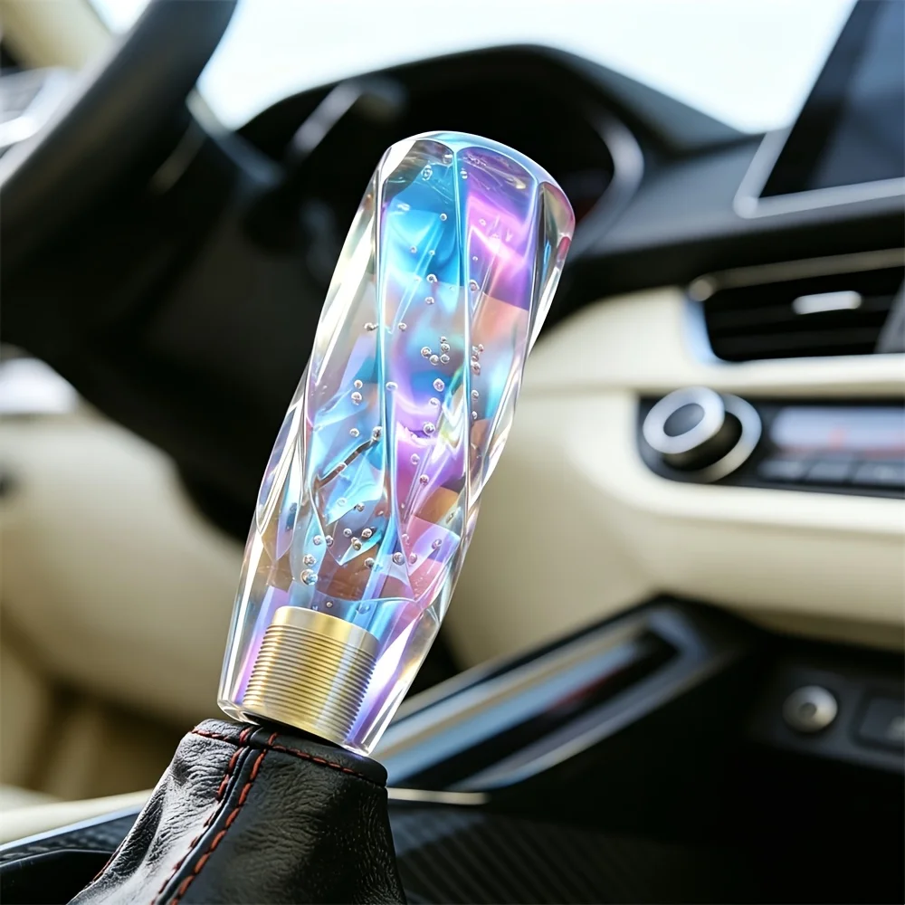 Car Gear Shift Knob Universal 10 15 20cm Car Stitching Gear Shift Knob Crystal Bubble Twist colorful Shifter Lever