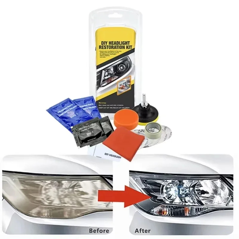 Repair yellowing/scratches, including polishing and brightening agents, car headlight repair kit - car headlight repair