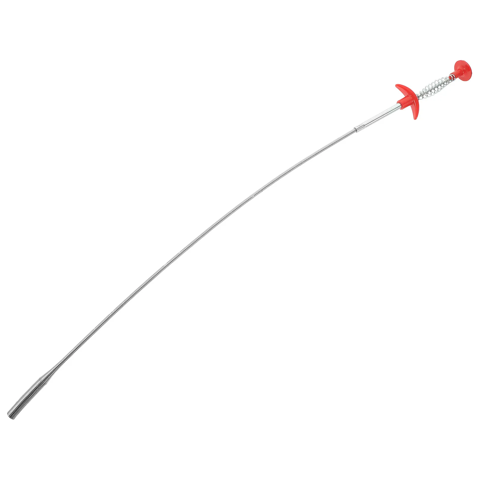 

Drain Cleaner 60cm Silver Flexible Grabber Hair Remover Clogged Sink Bath Tub Tool Plumbing Aid Unclogging Device Kitchen