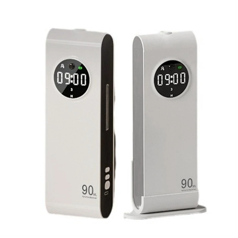 Desodorante recargable por USB, fragancia casera con función de reloj, fragancia montada en la pared con conmutación de modo Dual B