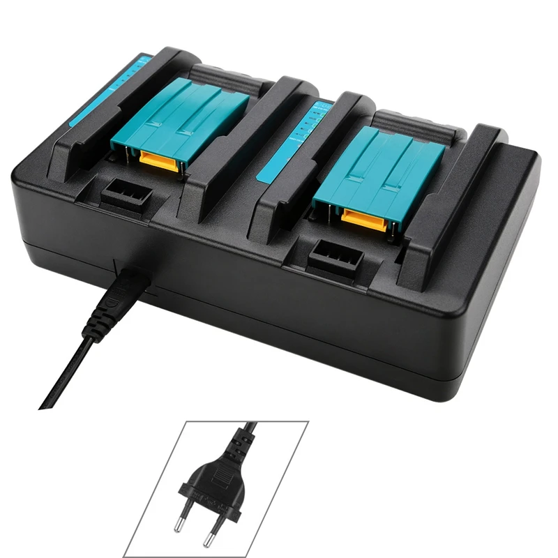 Suitable For Makita Dual-Charge DC18RD 14.4V-18V Lithium Battery Charger DC18RC(EU Plug)