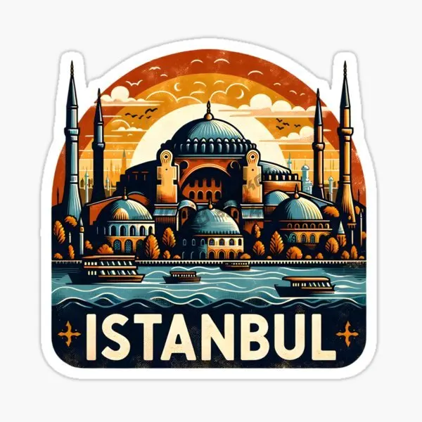

Istanbul Scenery National Flag Vinyl Car Sticker Waterproof Decal Car Accessories Decor