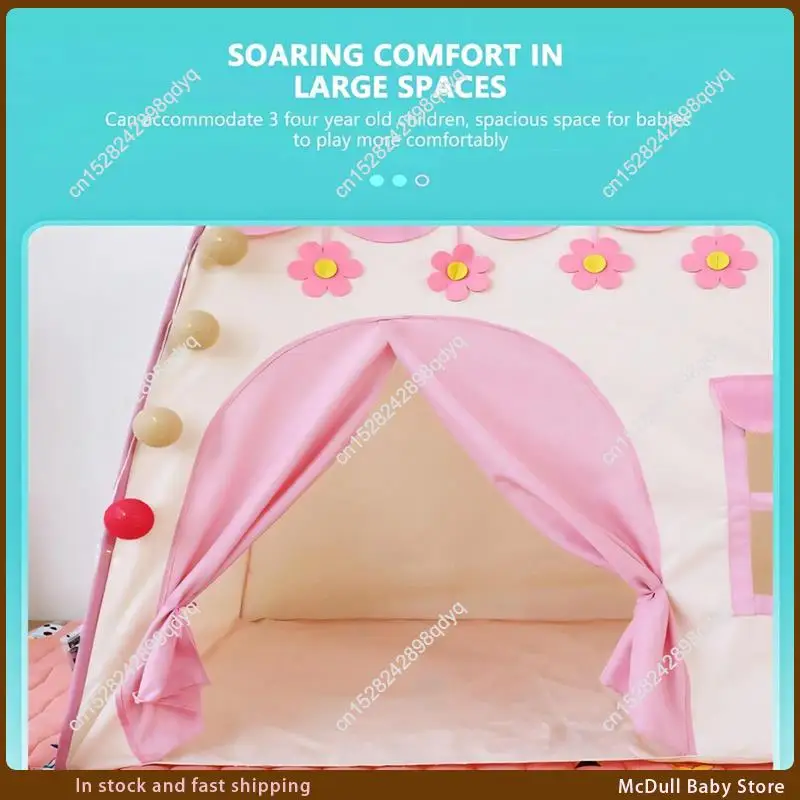 

ABJA-Play Tent Indoor & Outdoor, Princess Tent For Girls Gift, Boys Toddler Large House Tent Durable Easy Install Easy To Use Pi