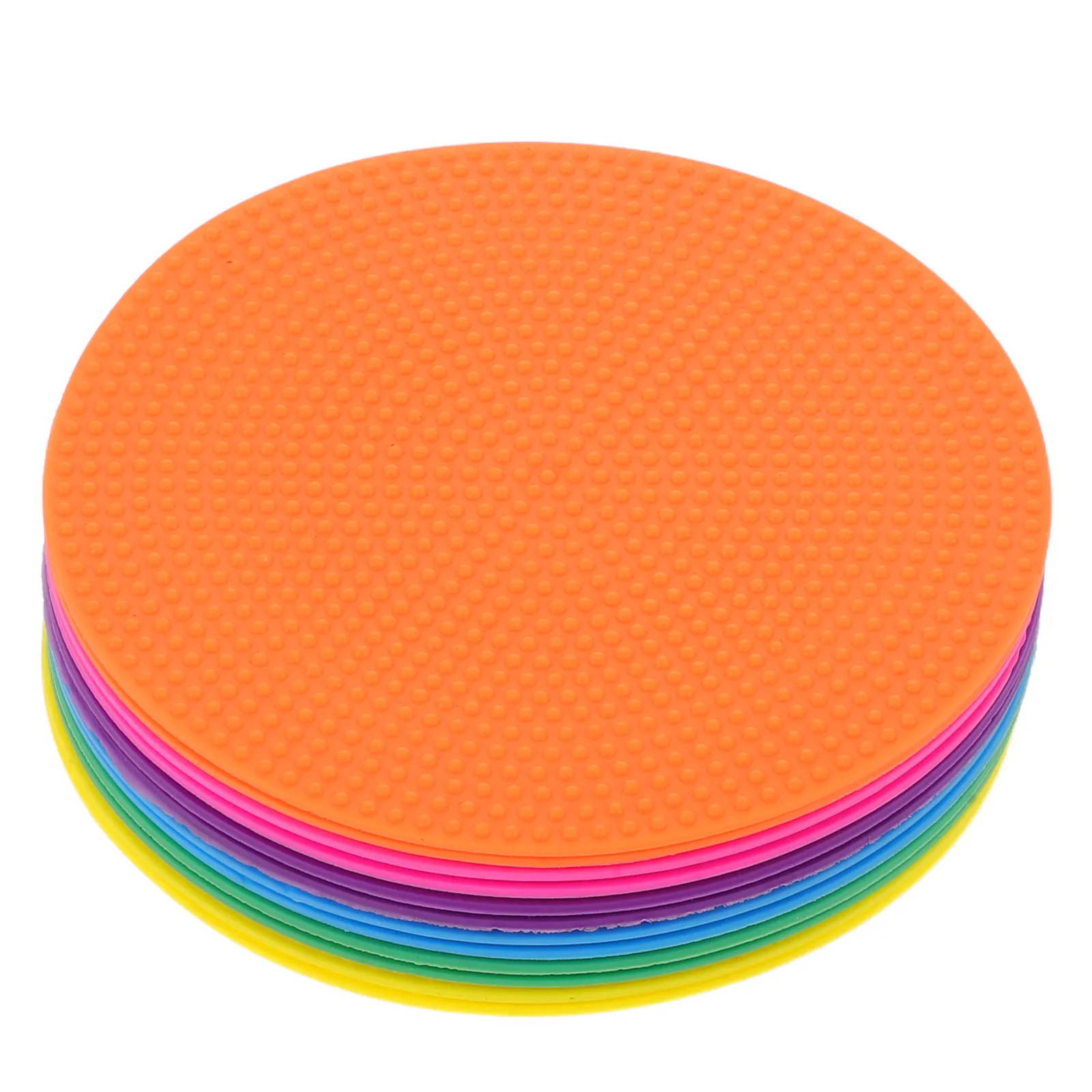 12Pcs Spot Markers 3.9 inch Non-Slip Agility Training Markers Floor Dots Flat for Basketball Soccer Exercise Drills Dance