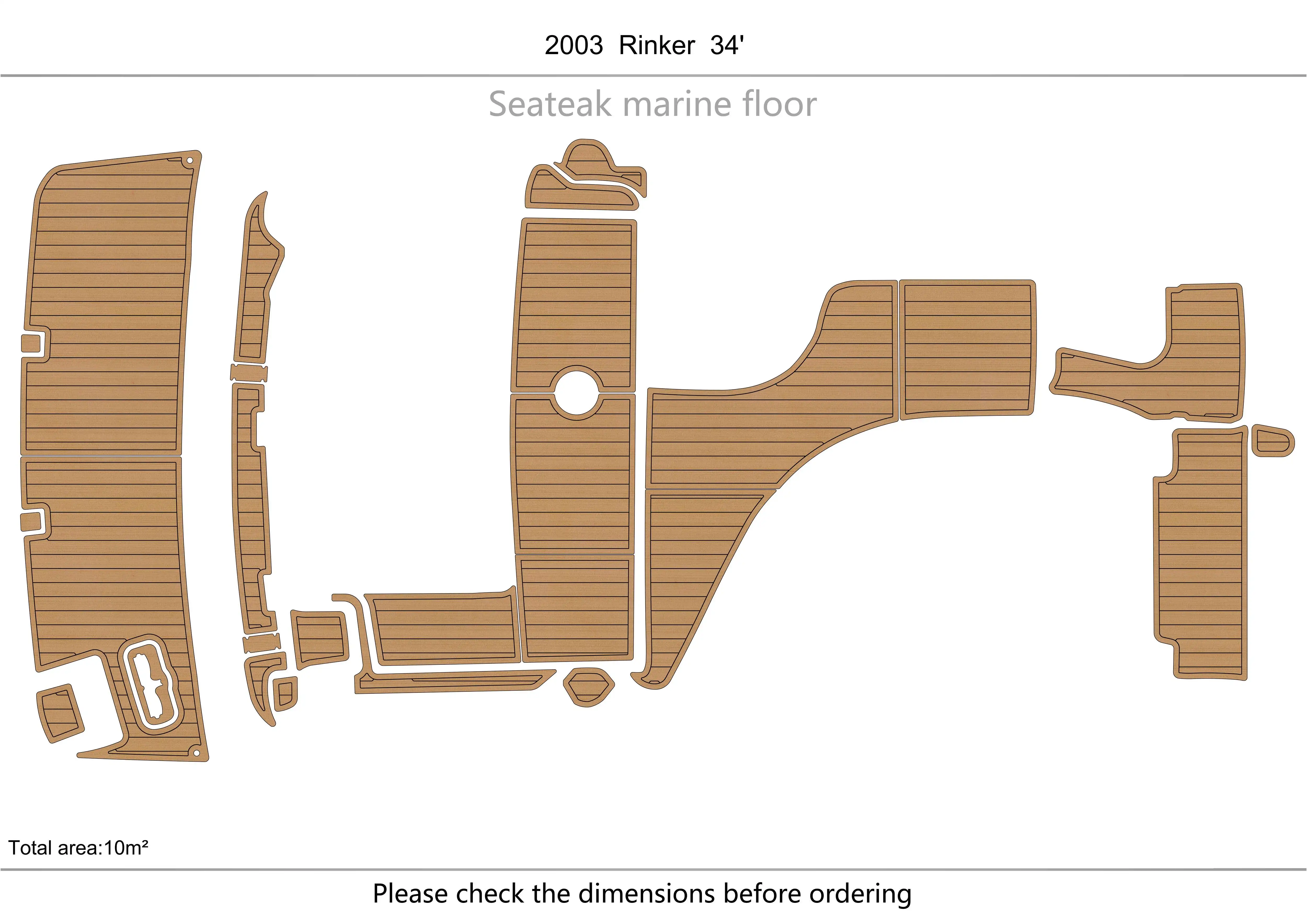 2003 rinker 34' Cockpit &swimming platform 1/4