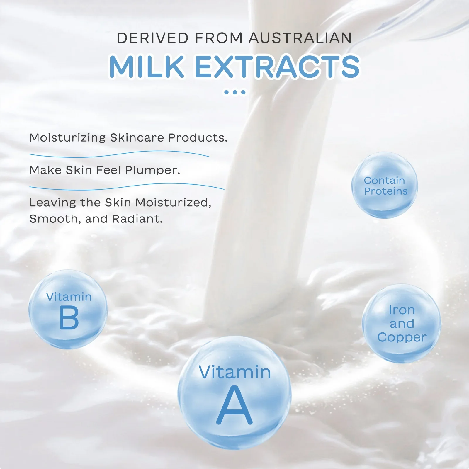 Brightening Milk Skincare 5 Piece Set Nourishing Cleanser Eye Cream Moisturizing Sunscreen Wrinkle Care