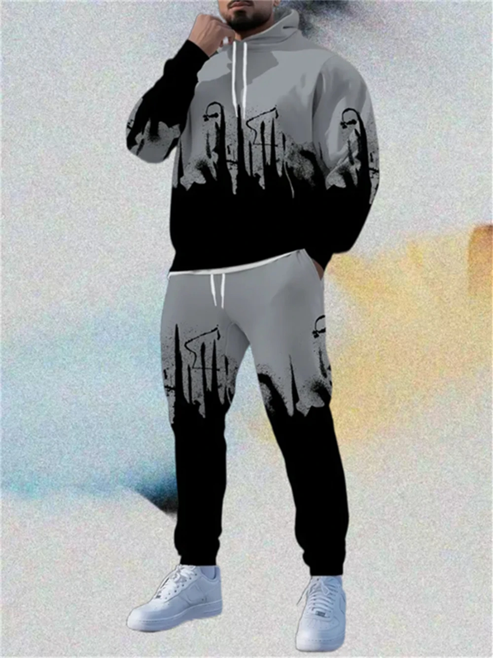 

3D Mighty Lion Print Hoodie Pants Suit Men Women Tracksuit Outfits Jogging Hooded Sweatshirt Sweatpants Men's Clothing 2pcs Set