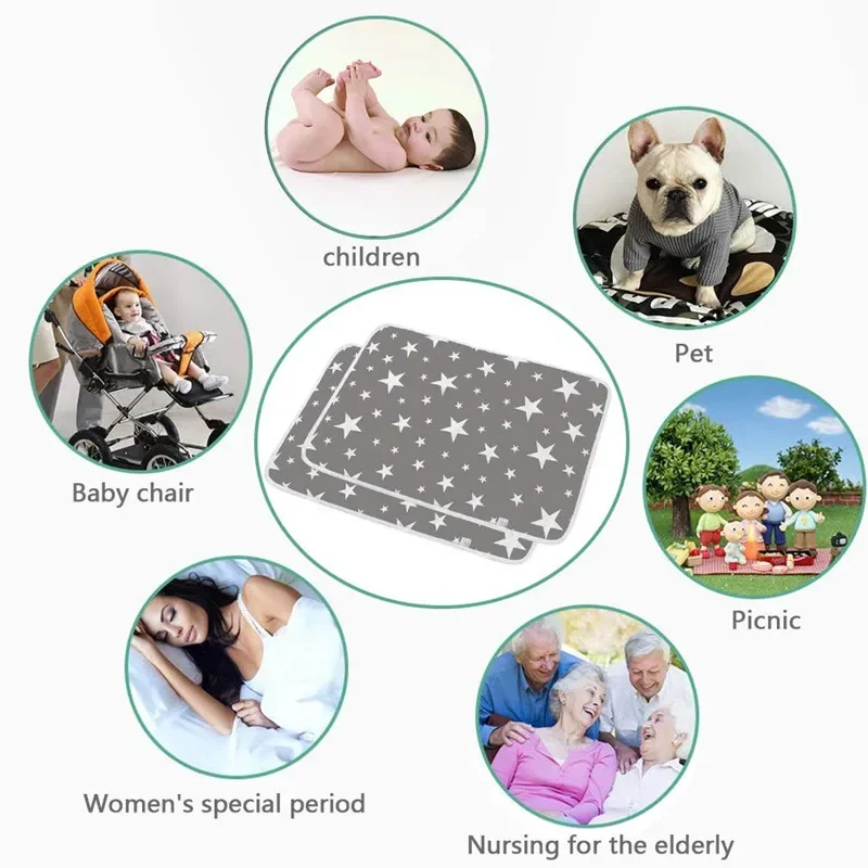 Waterproof Baby Changing Mat Reusable Newborn Baby Diaper Changing Pad Cover Infant Sheet Mattress Multifunction Floor Play Mats