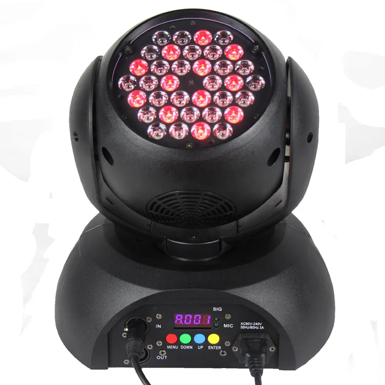 hot sale 36*3W rgb led moving head stage light wash effect