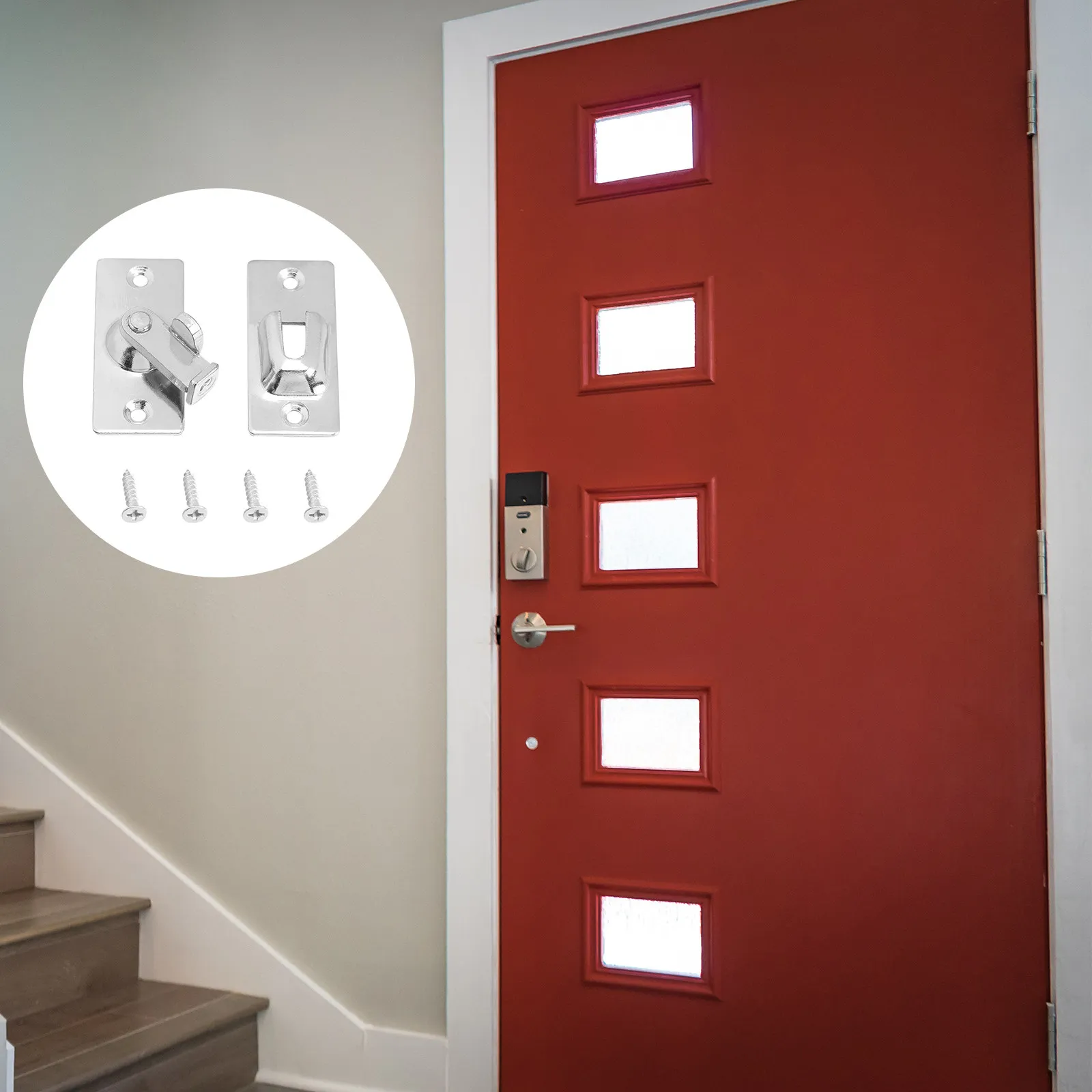 2 Pcs Steel Door La…