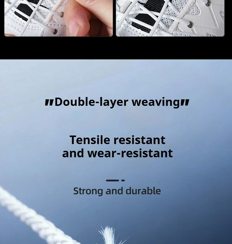 Schnellverschluss-Schnürsenkel-Set, Elastische Schnürsenkel ohne Binden, Zahnradverschluss-Schnürsenkel für Wander-, Lauf- und Outdoor-Sportschuhe – Detail 6