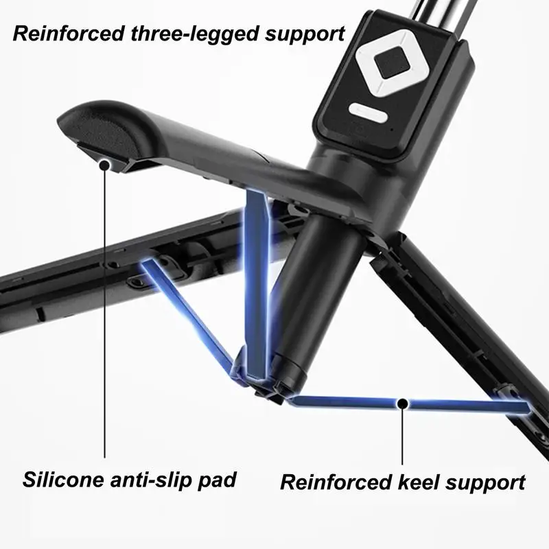 원격 셀카봉 휴대폰 삼각대, 무선 원격, 긴 확장형 휴대폰 삼각대, 원격 및 조명