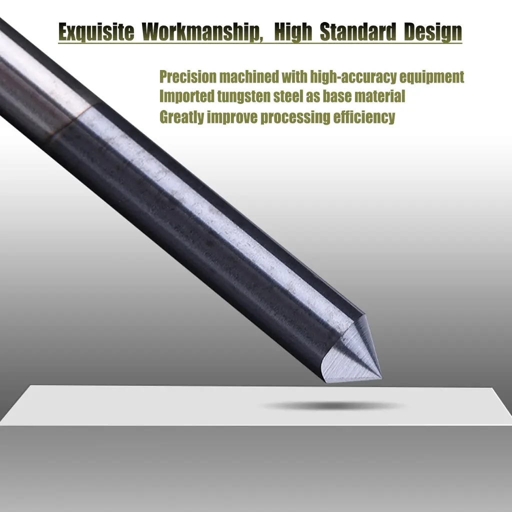 

3.175mm V-Shape Carbide Micro Endmill Wood Engraving Bit for CNC Router Woodworking Milling Cutter Acrylic Cutting Tool