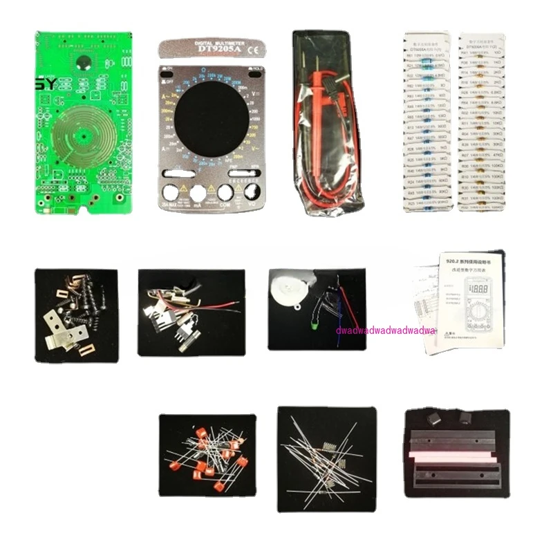 Digital multimeter teaching kit DT9205A multimeter welding training DIY spare parts production kit