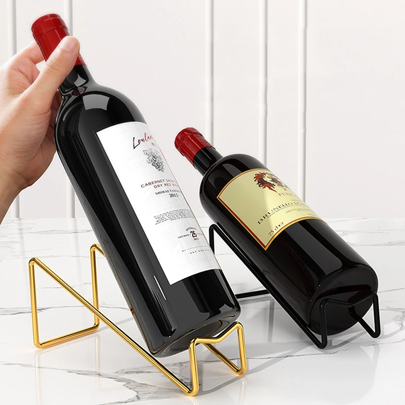 Estante para botellas de vino, estante de exhibición para botellas de vino, estante de almacenamiento de vino, decoración sencilla para el hogar, 1 ud.