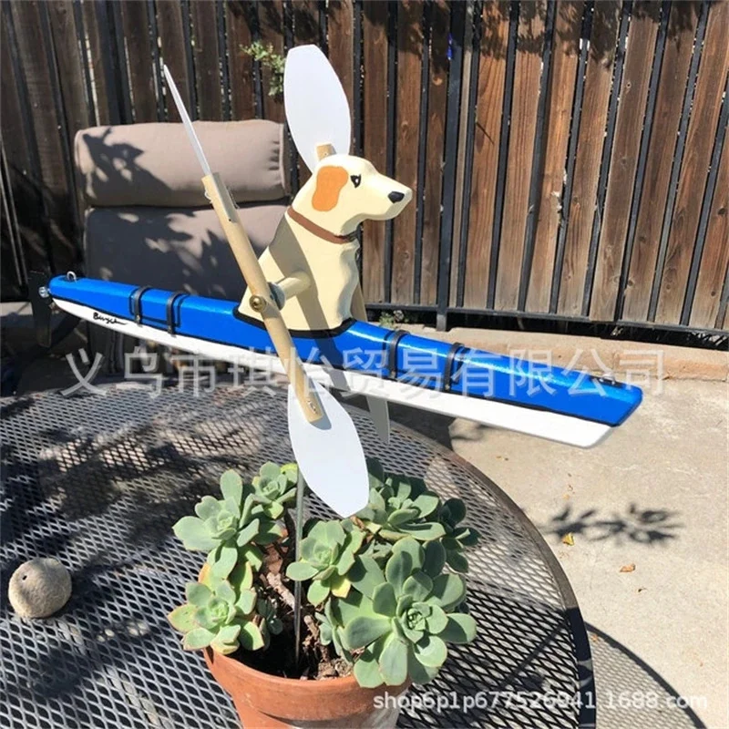 

Cute Puppy Windmill Garden Decoration Outdoor Courtyard Yard Ornament Dog Design Rotating Wind Spinner Creative Patio Decor Art