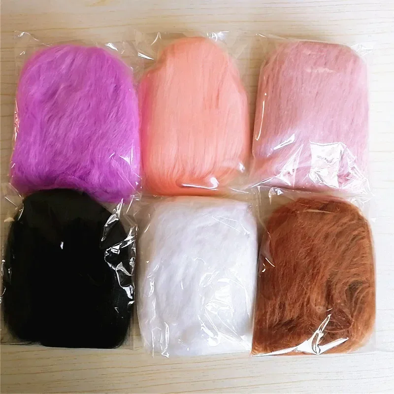 BJD SD 1/3 1/4 1/6 1/8 1/12 small head surrounded by wool cloth hair doll wig Doll accessories